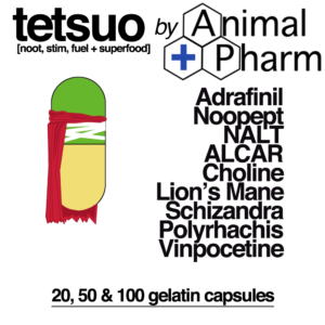 TETSUO Nootropic Blend *Adrafinil *Noopept *ALCAR and more!